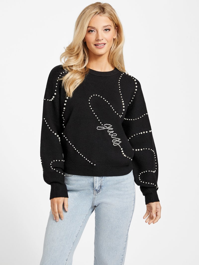 Yulian Beaded Sweater | GUESS Factory Ca