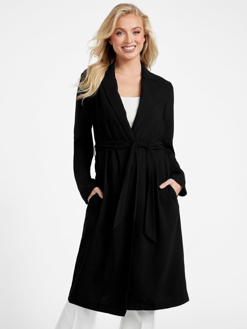 Belted longline cheap jacket