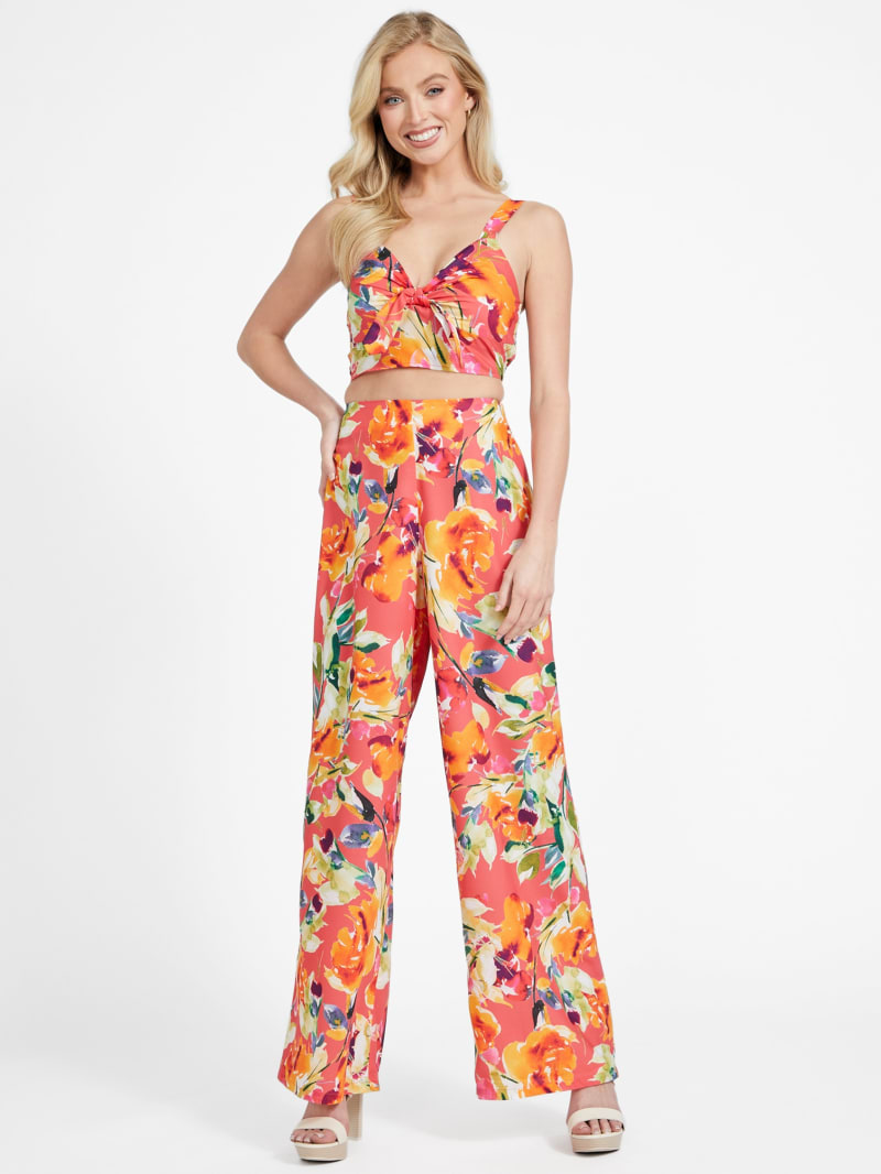 7th Avenue Design Studio women's multicolor floral, belt pants size 12 –  Solé Resale Boutique