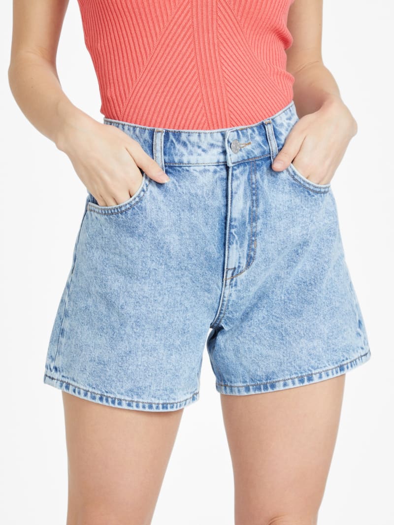 Ariel Denim Mom Shorts GUESS Factory