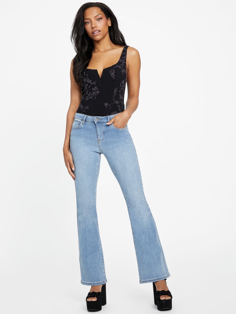 Naime Embroidered Linen Top | GUESS Factory