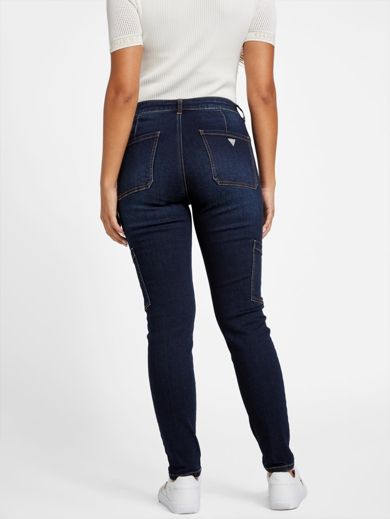 Factory Gianna Mid rise Cargo Skinny Jeans Blue 27