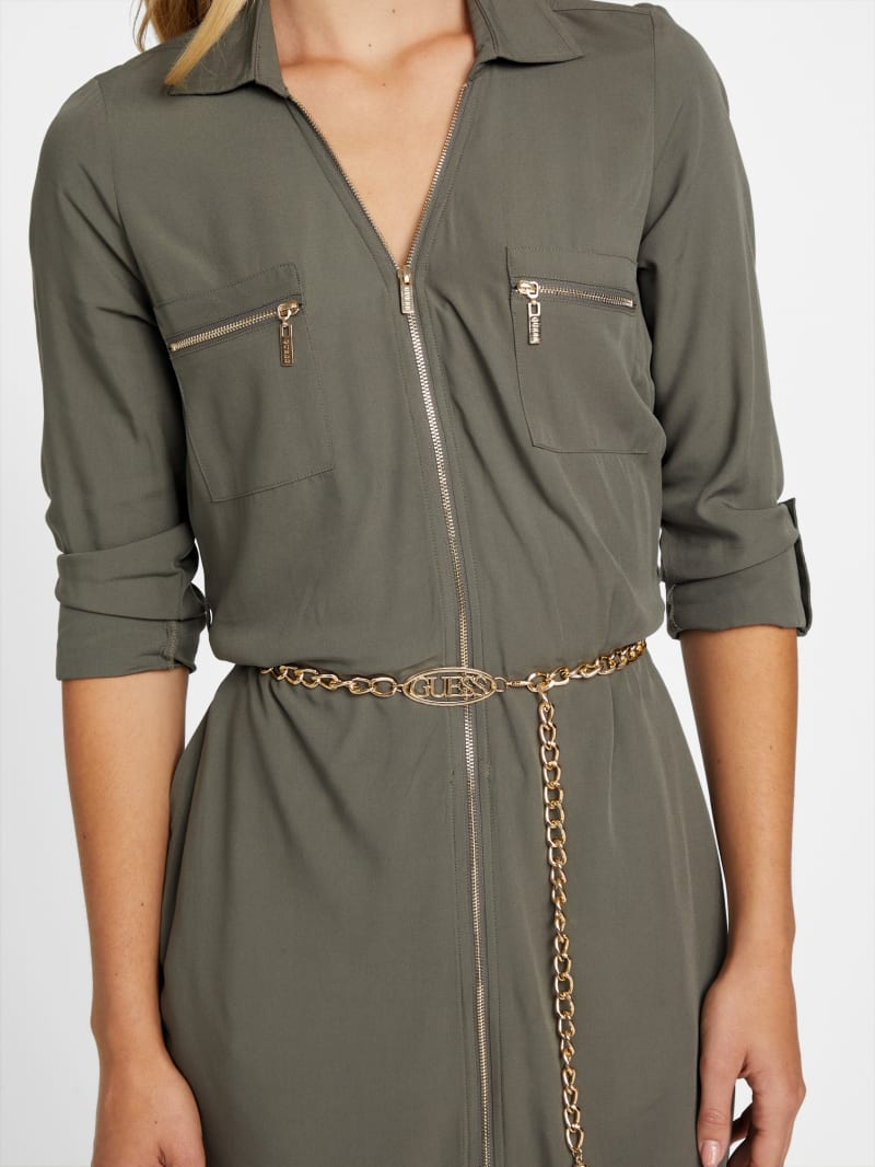 Elina Woven Dress | GUESS Factory Ca
