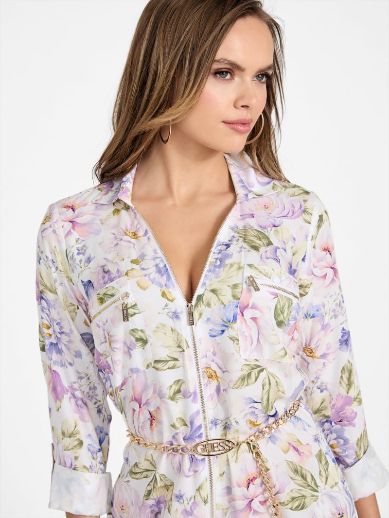 Elina Printed Belted Dress