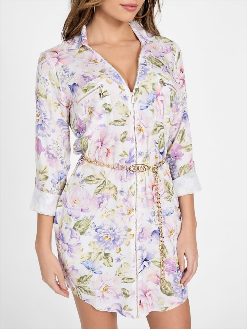 Elina Printed Belted Dress