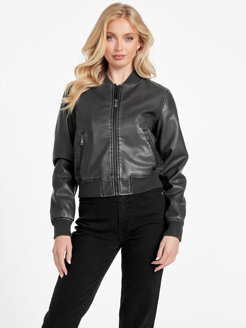 Guess factory leather jacket new arrivals