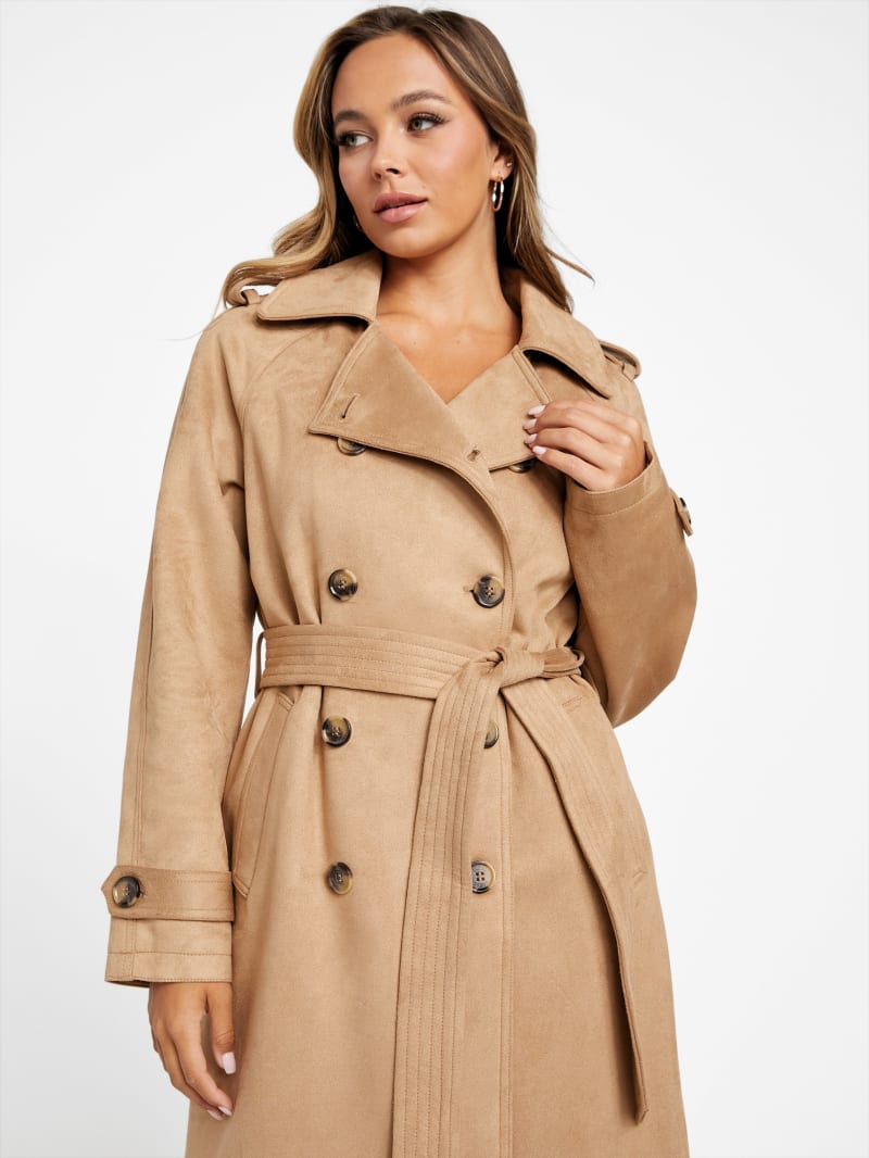 Harley faux suede trench top
