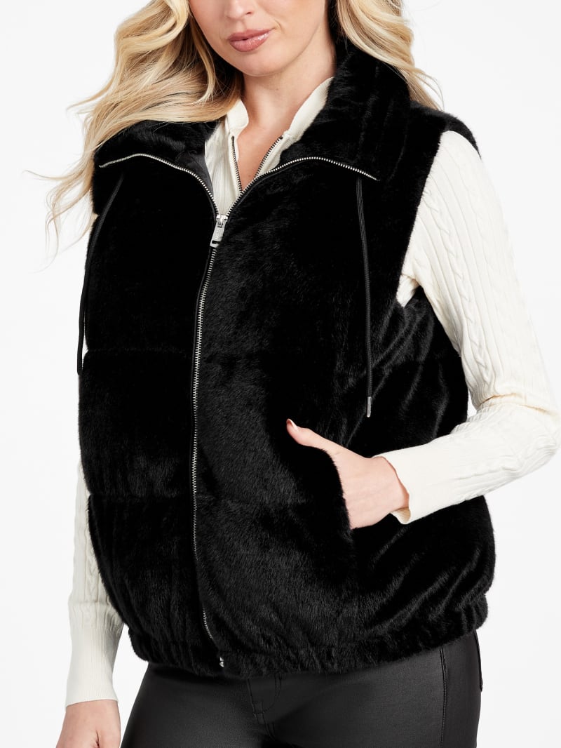 Darleen Faux Fur Vest GUESS Factory Ca