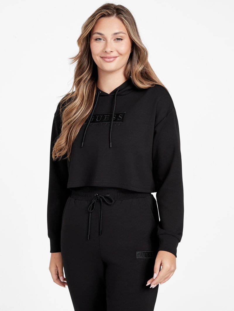 Carly Logo Crop Hoodie