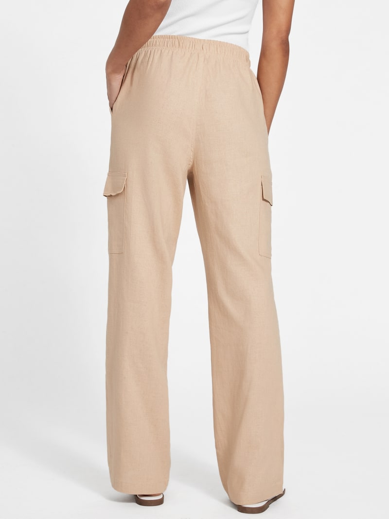 パンツ WIRROW linen cargo pants beige Charlotte Linen Pants | GUESS Factory