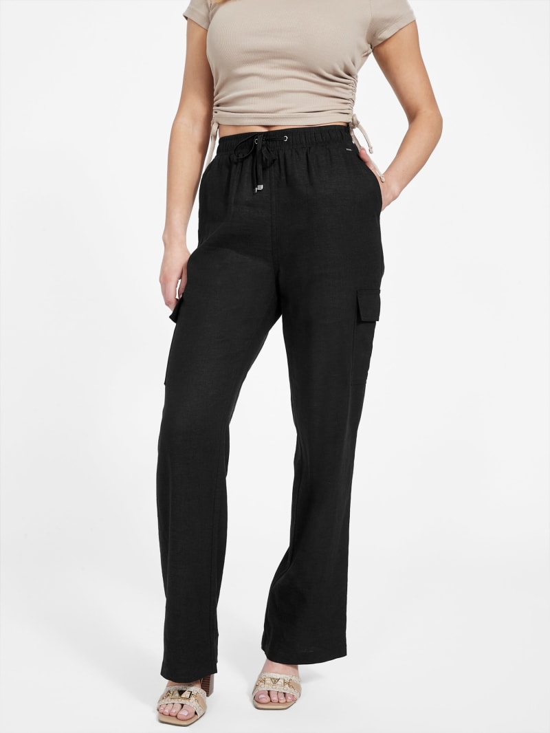 Guess linen pants discount