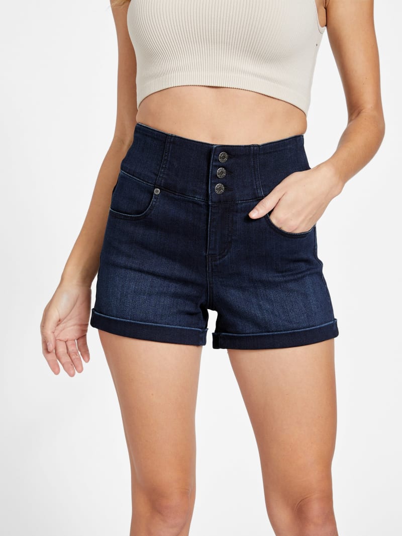 （るりよせ）ANSWER4 『4Pocket Short Pants』 Eco Milan Denim Corset Shorts | GUESS Factory