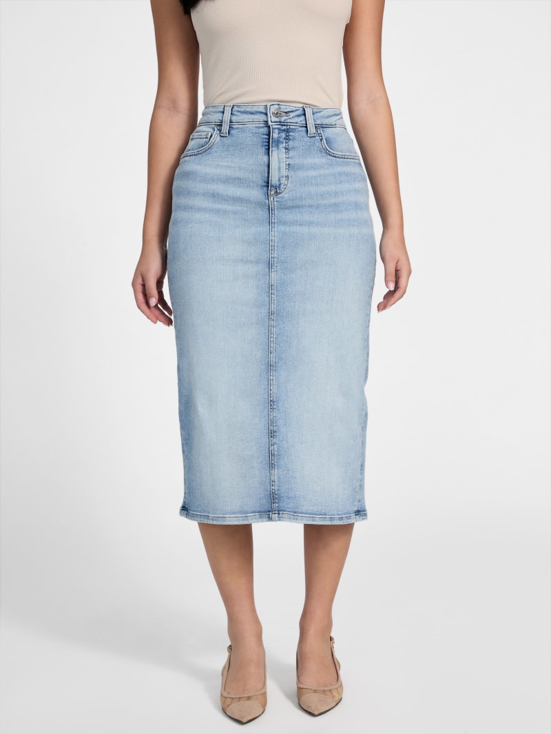 Denim skirt guess sales