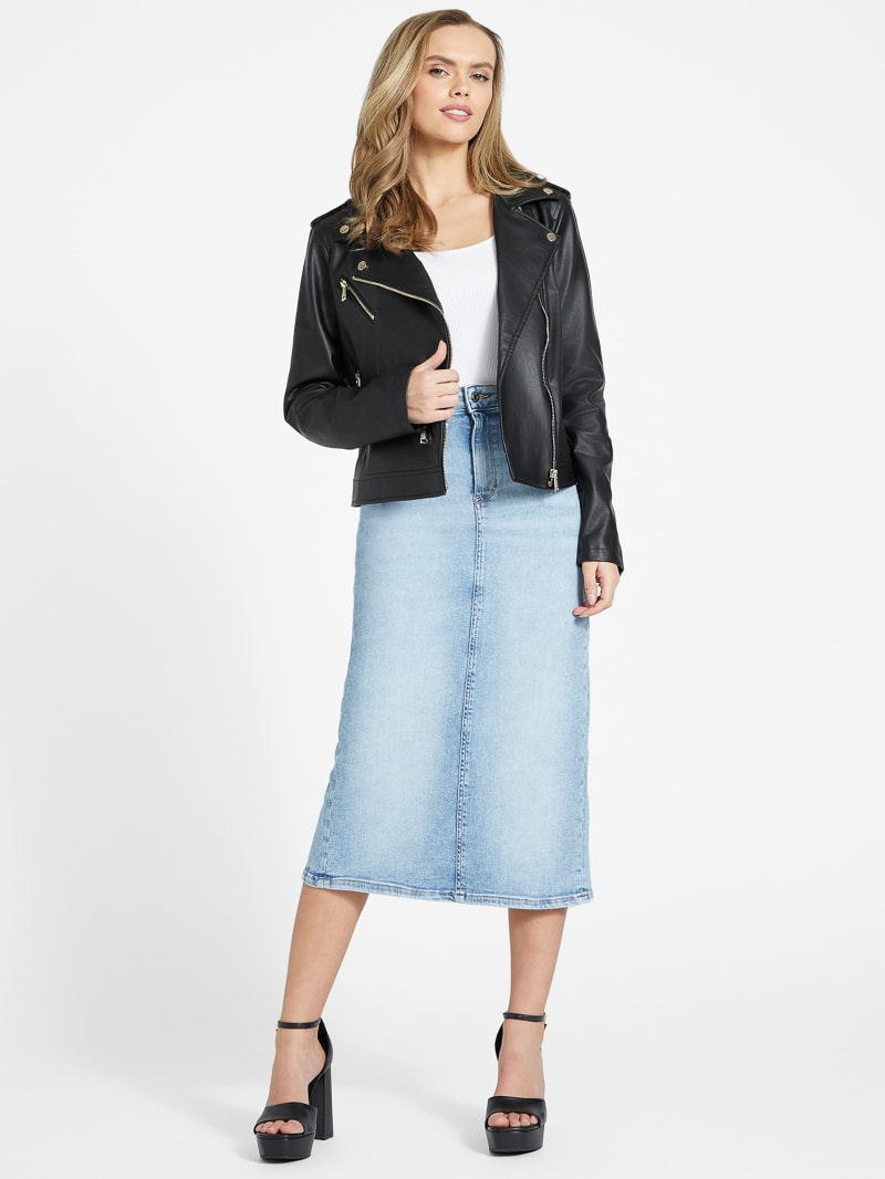 Ellie Faux-Leather Moto Jacket