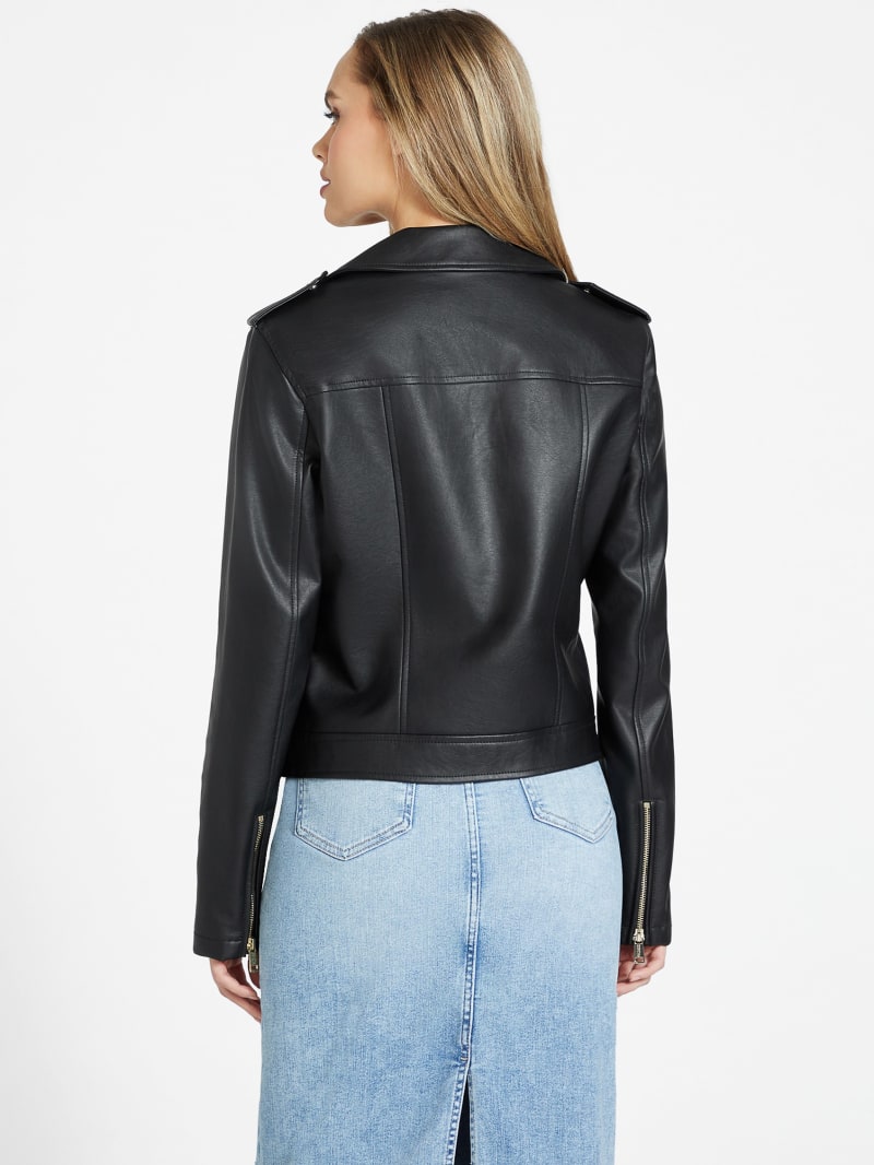 Ellie Faux-Leather Moto Jacket