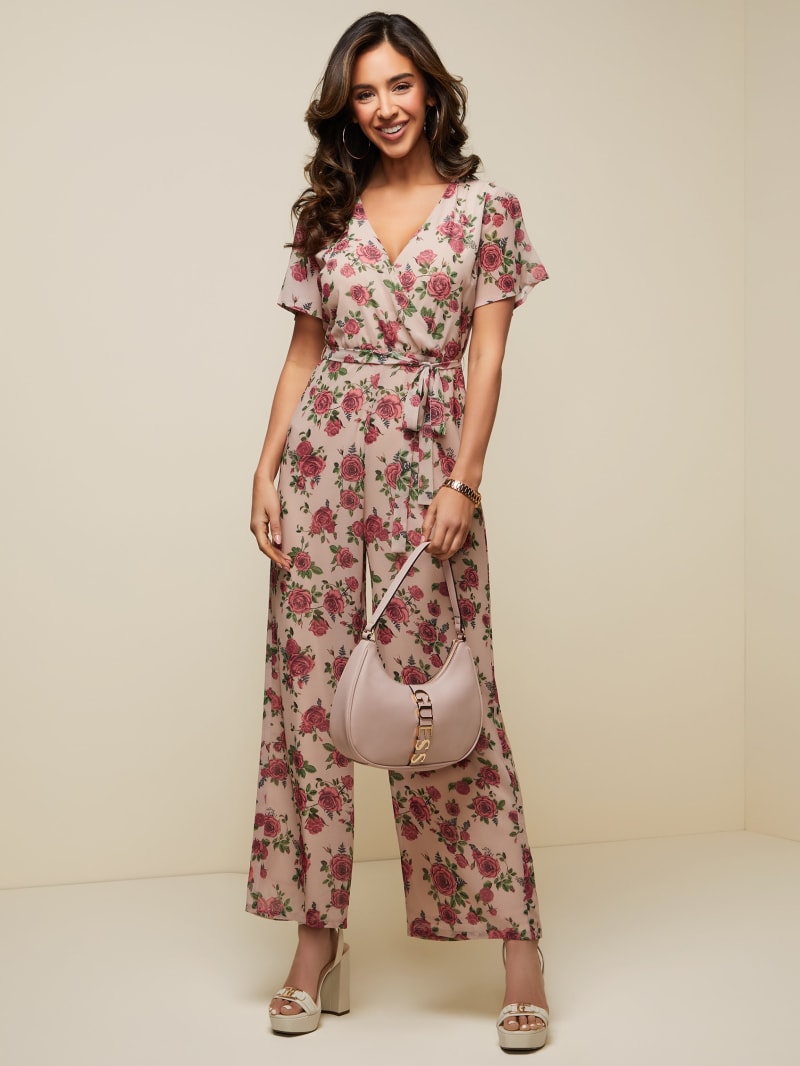 Floral pattern jumpsuit in jersey - Capri Chic - Manecapri