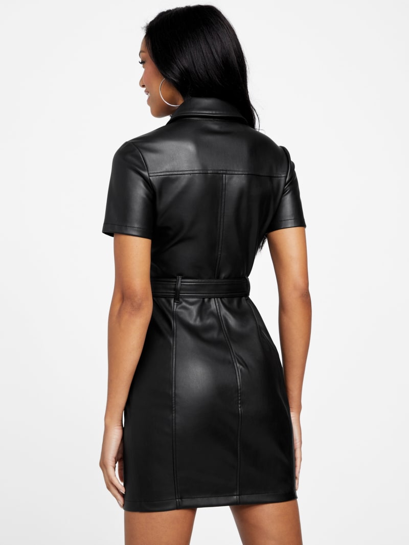 Baimar Faux-Leather Dress