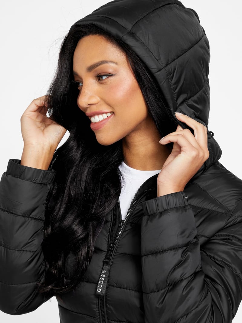 Guess hooded puffer clearance coat