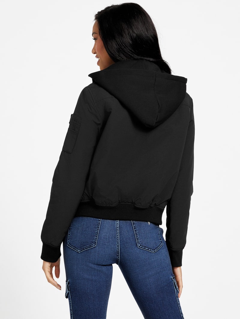 Jersey half-zip jacket with patch in blue | GUCCI® Canada