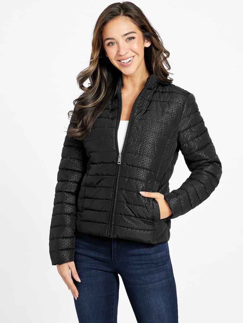 Eco Fancy Logo Puffer Jacket | GUESS Factory