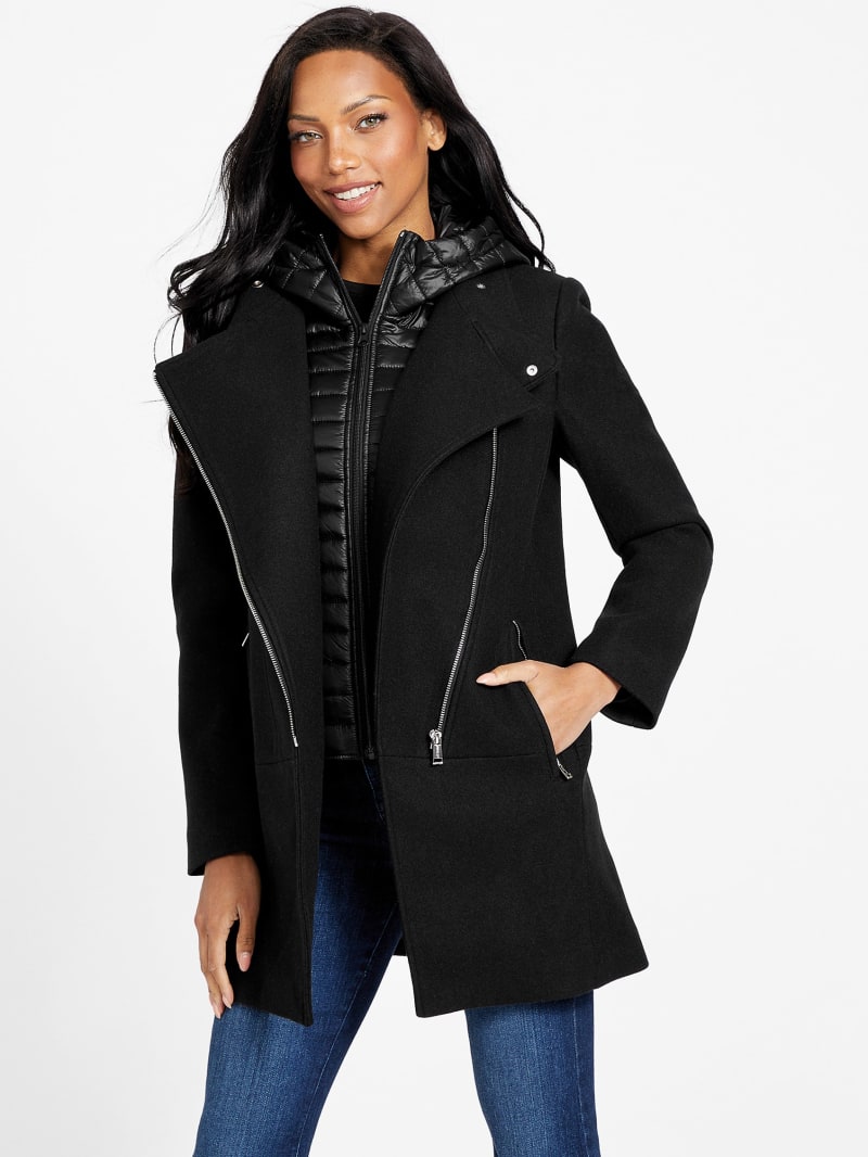 Women's Wool Blend Coat With Hood Factory Sale | bellvalefarms.com