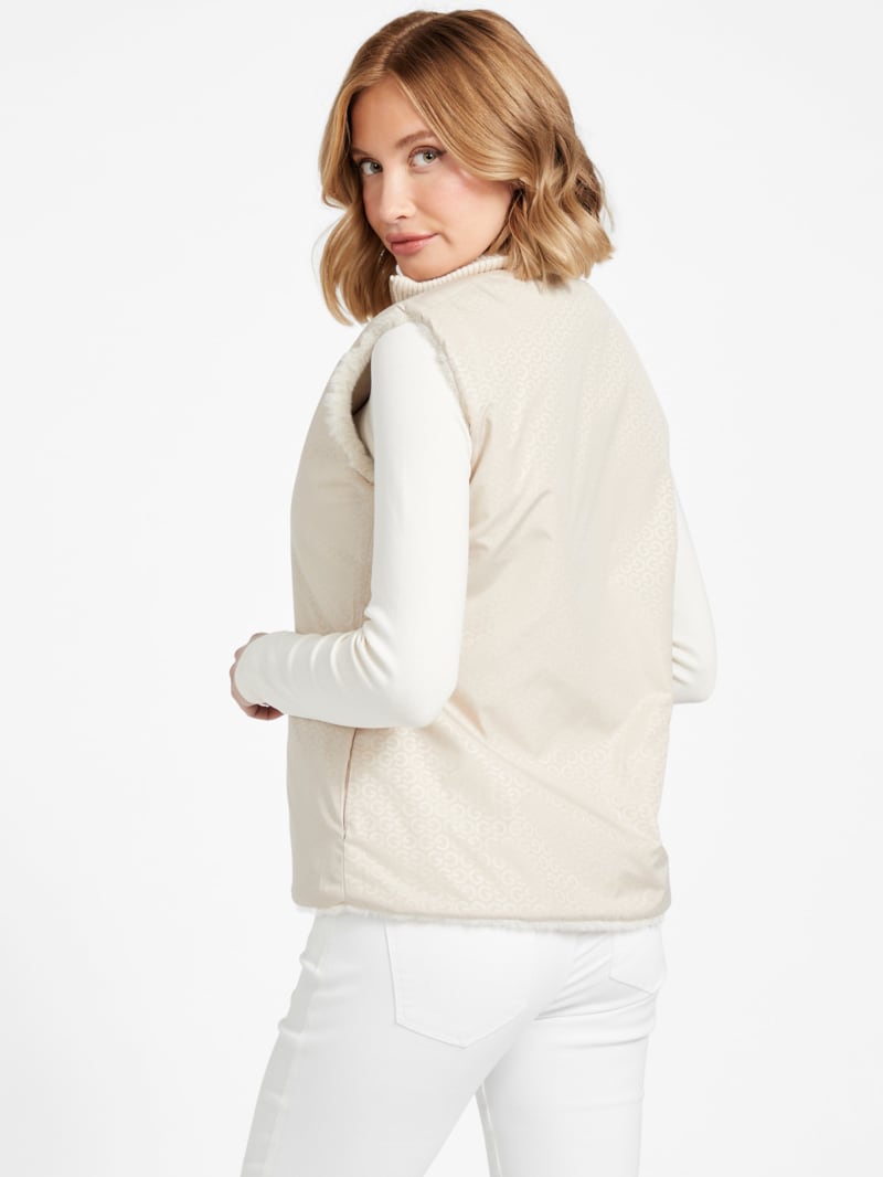 トップス MASU masu MARBLE FLAG FUR VEST 44 MASU（エムエーエスユー）の「MASU/エムエーエスユー/MARBLE FLAG FUR