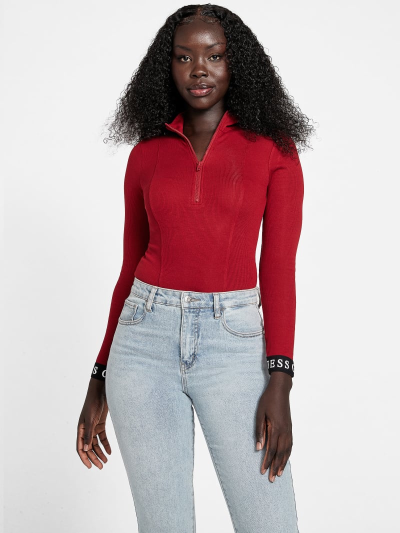 Red guess bodysuit store