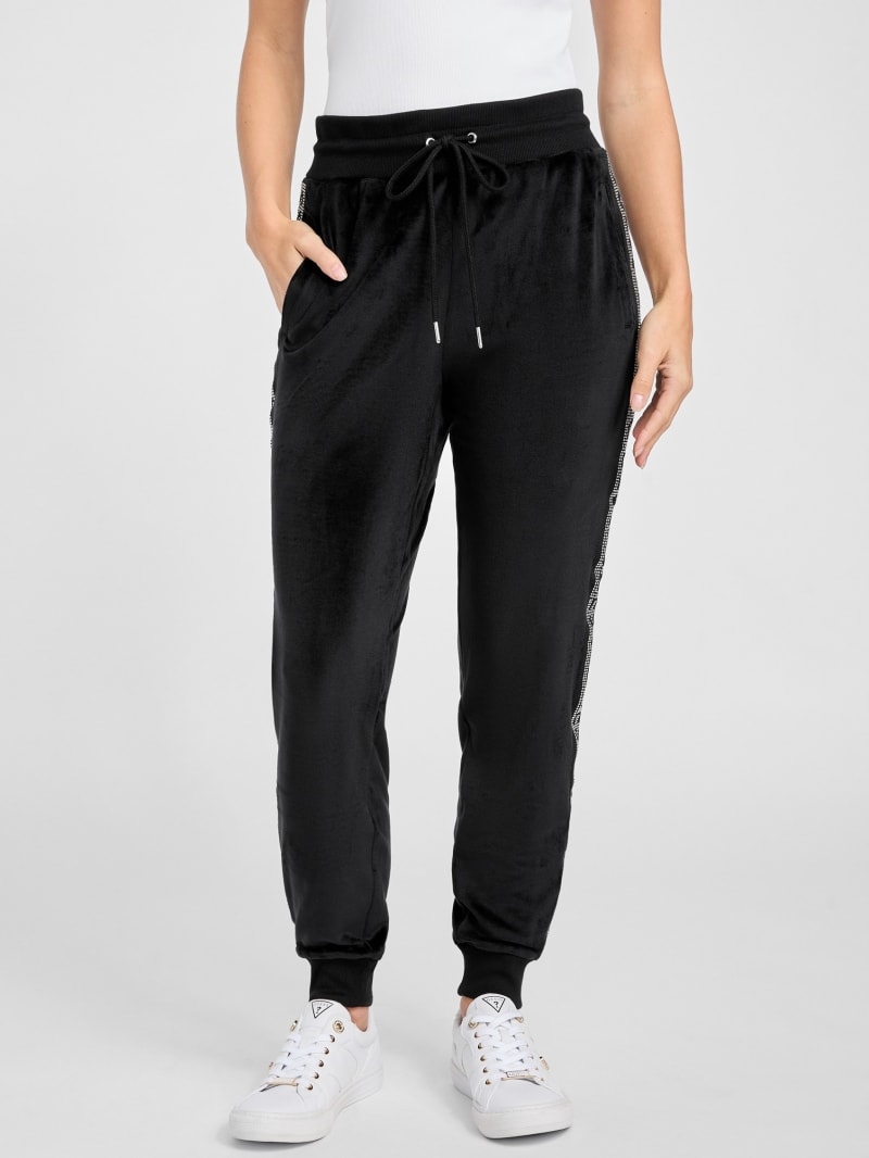 Factory Mercedes Velour Joggers Black S