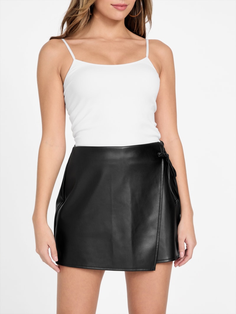 Aurora Faux-Leather Skort | GUESS Factory