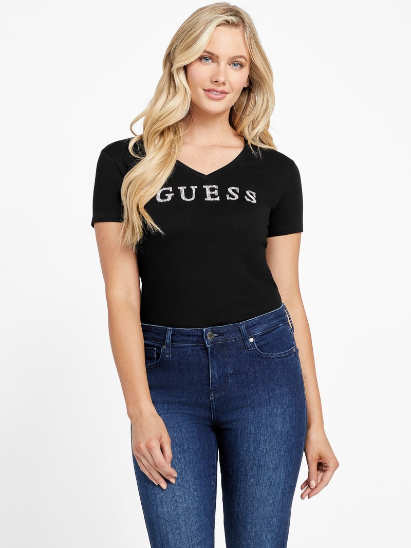 Guess v neck t shirt hotsell women's