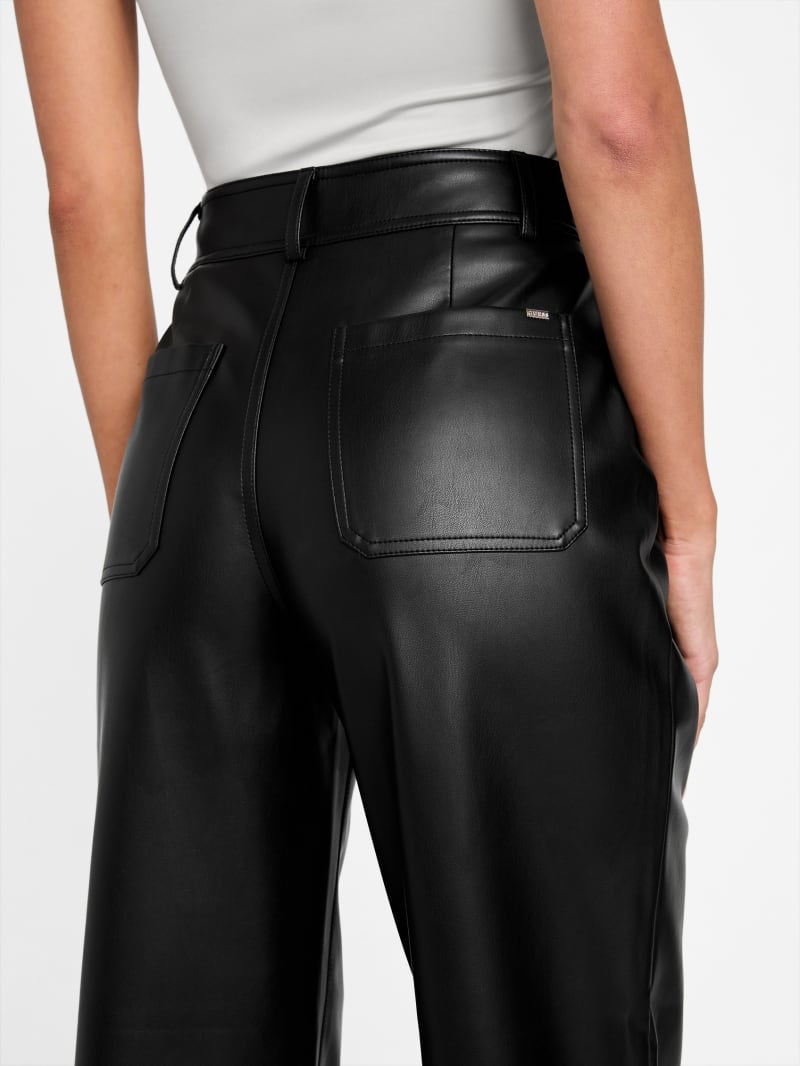 Mens Leather Pants Black Leather Pants Men 5 Pocket Pants