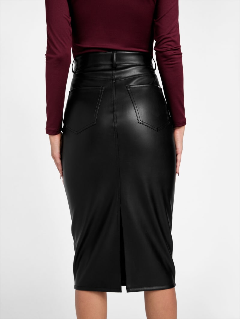 Guess white leather skirt outlet