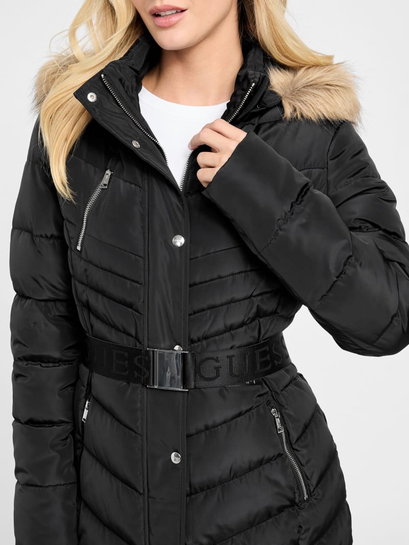 Stevie Hooded Puffer Coat | GUESS Factory