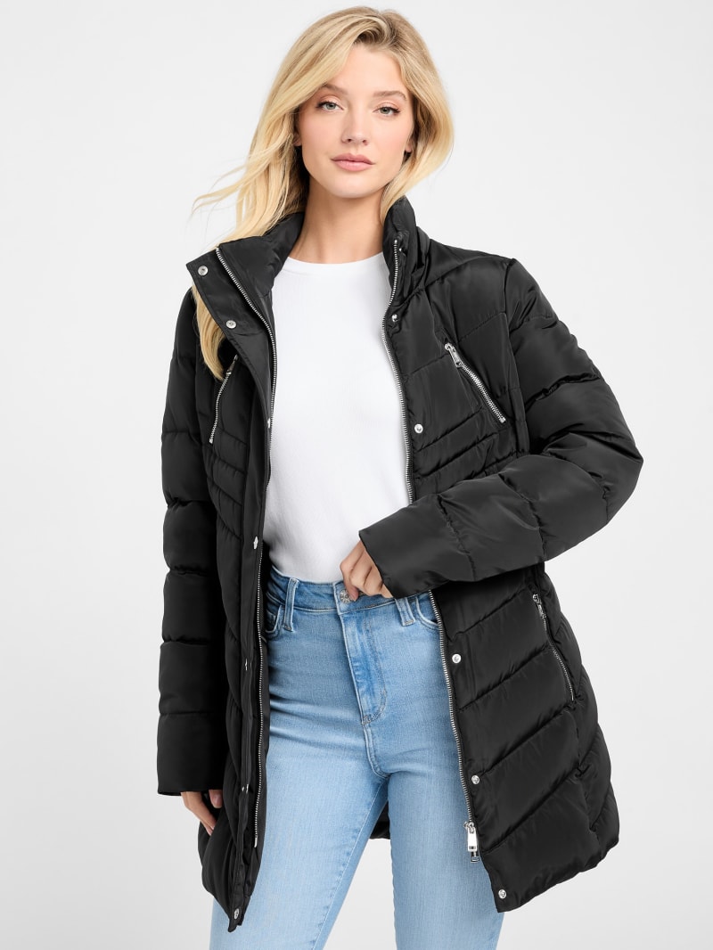 Stevie Hooded Puffer Coat | GUESS Factory