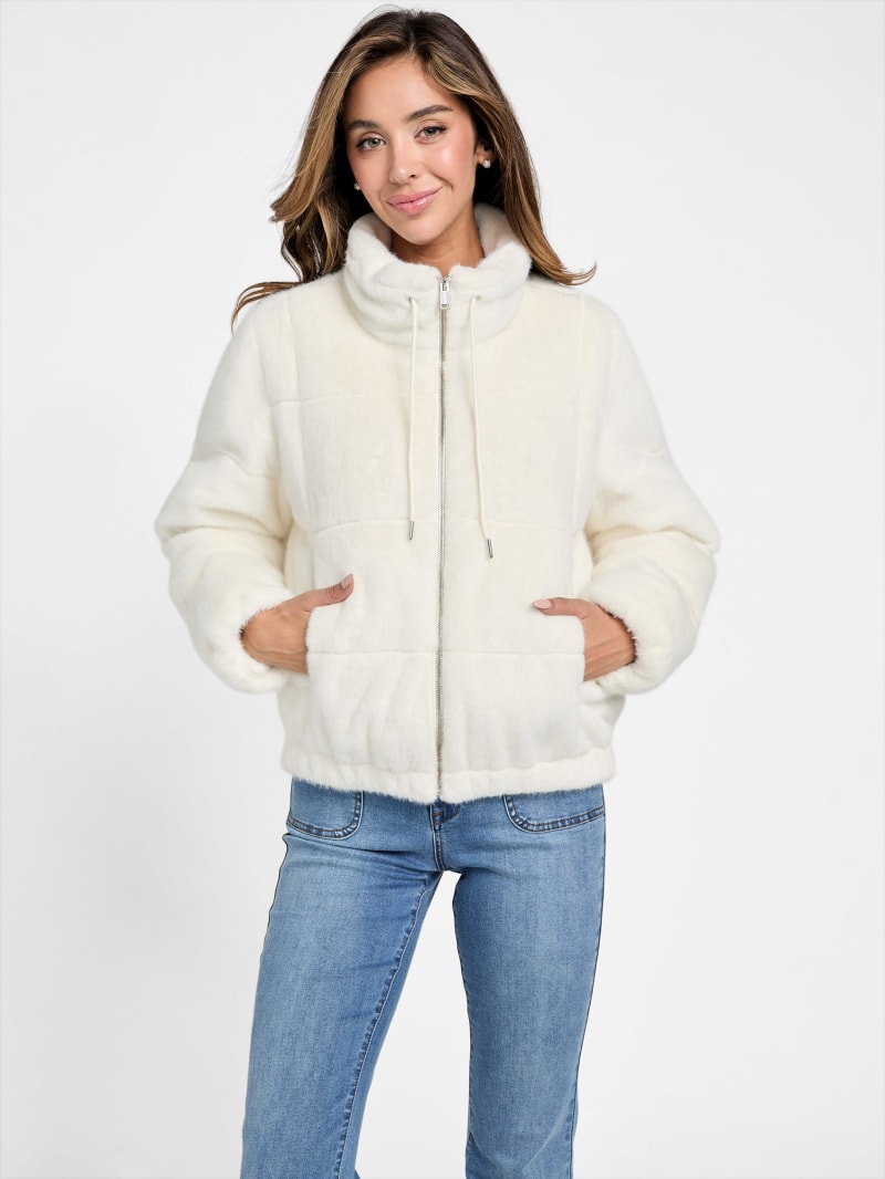 Zarleen Faux-Fur Jacket | GUESS Factory Ca