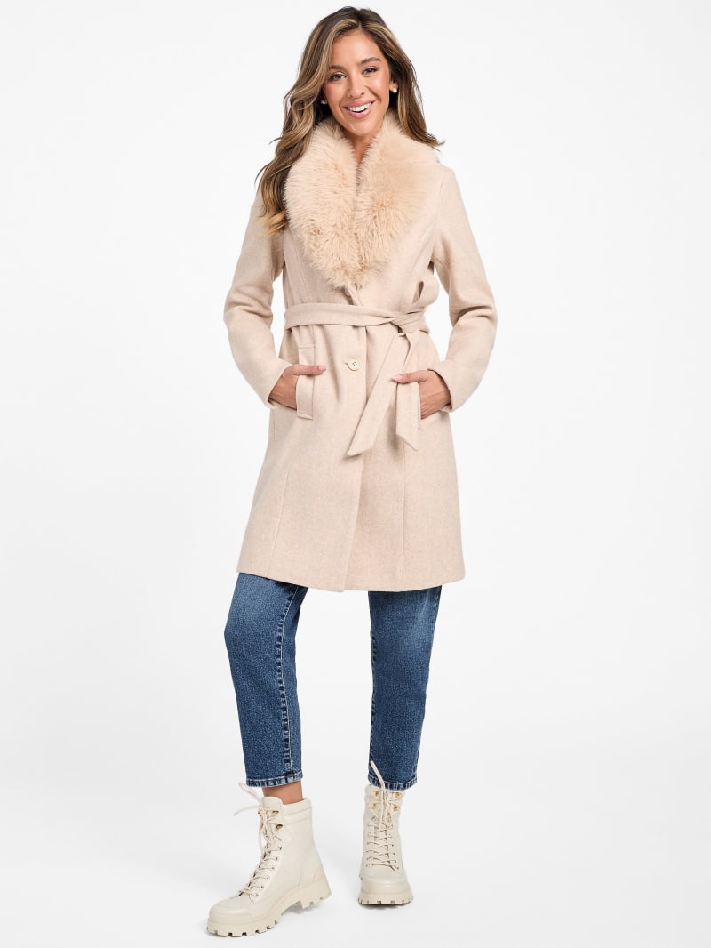 Cheryl Faux-Fur Coat | GUESS Factory