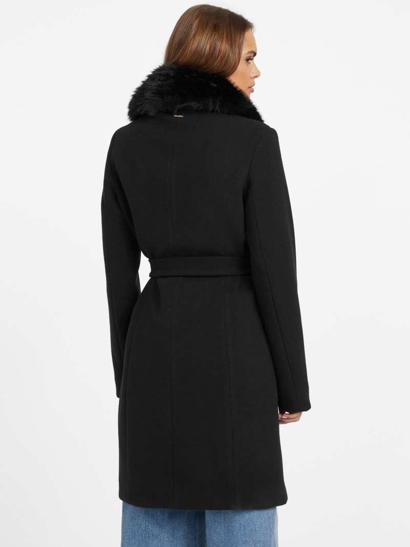 sheller 即完 FOXfurcapecoat Cheryl Faux-Fur Coat | GUESS Factory Ca