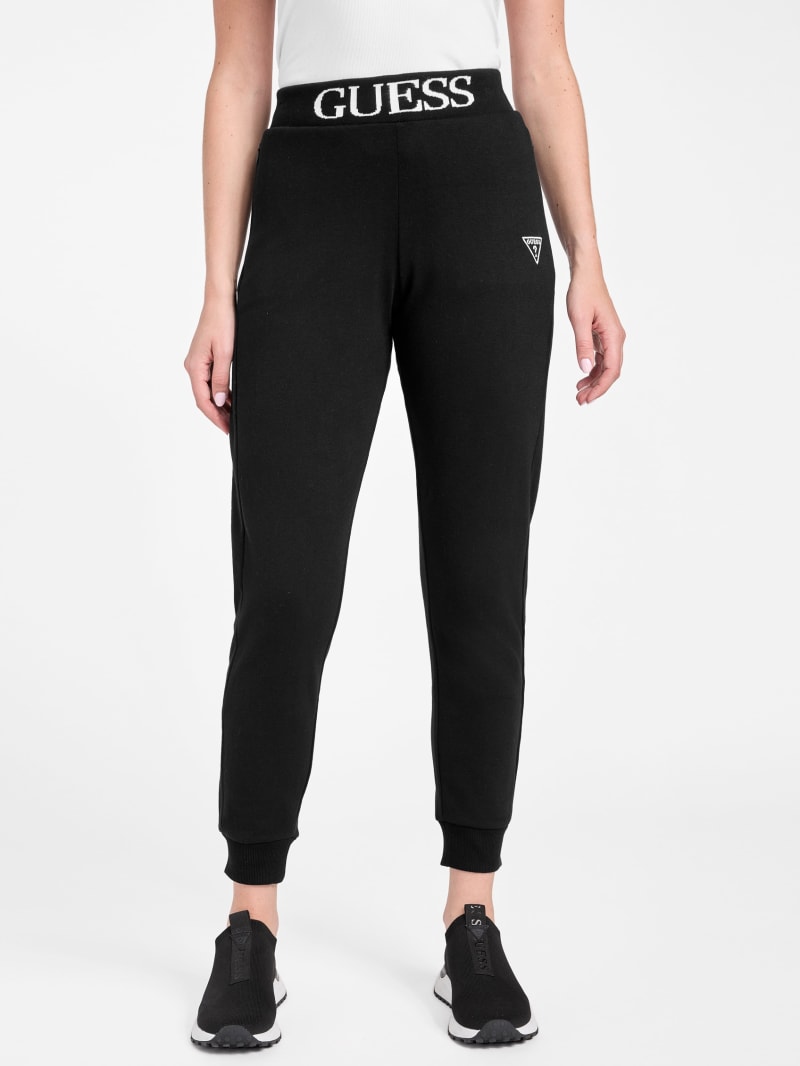 ★送料・関税込★ITZAVIBE★CIRCLE GLITTER LOGO JOGGER★ IPT007-1] CIRCLE GLITTER LOGO JOGGER - BLACK - ITZAVIBE