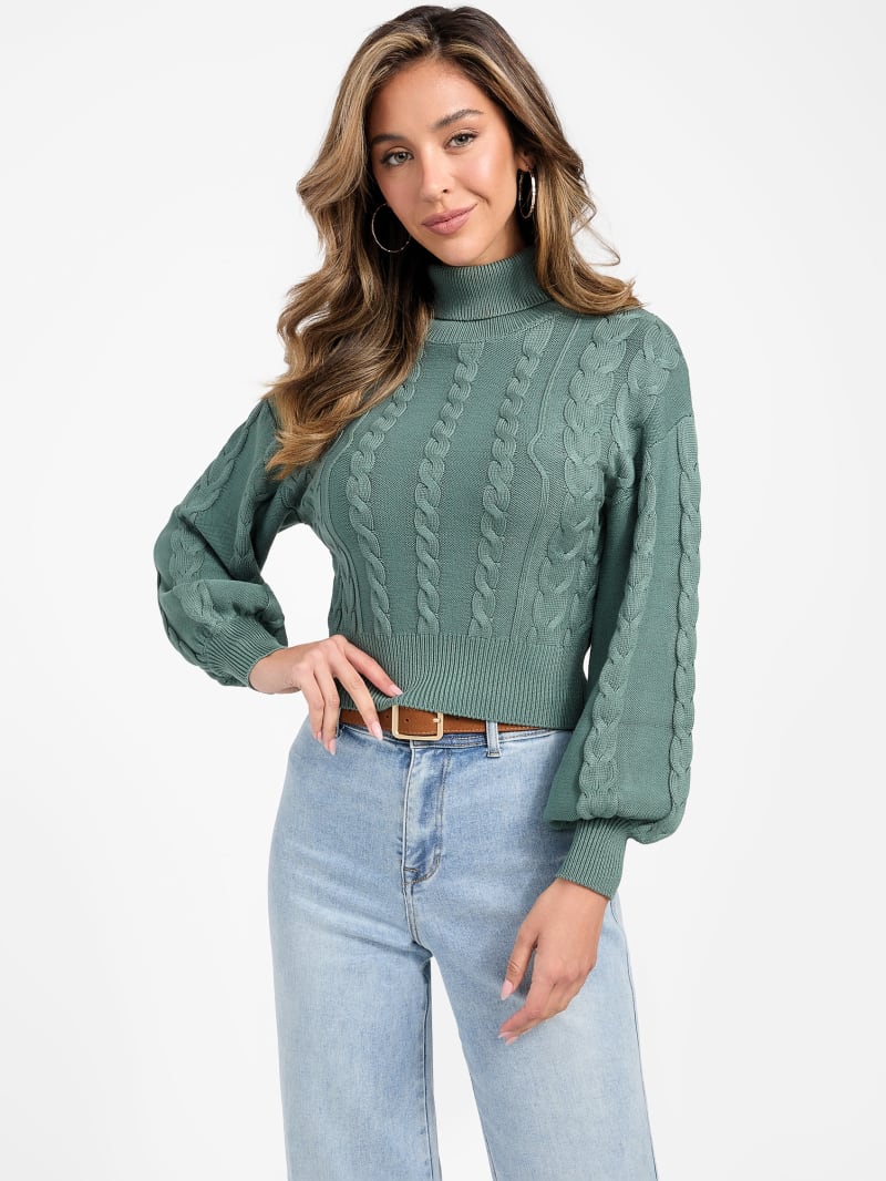 Vivian Cable Knit Sweater | GUESS Factory Vivian Cable Knit Sweater | GUESS Factory