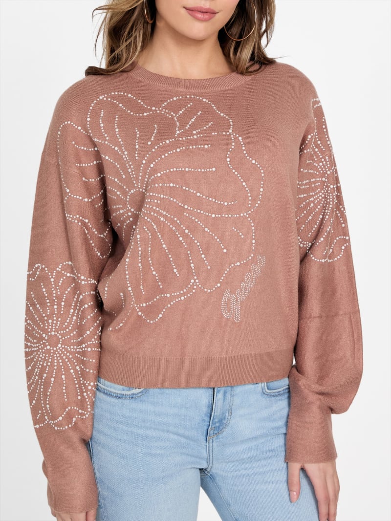 Juliana Embellished Floral Sweater