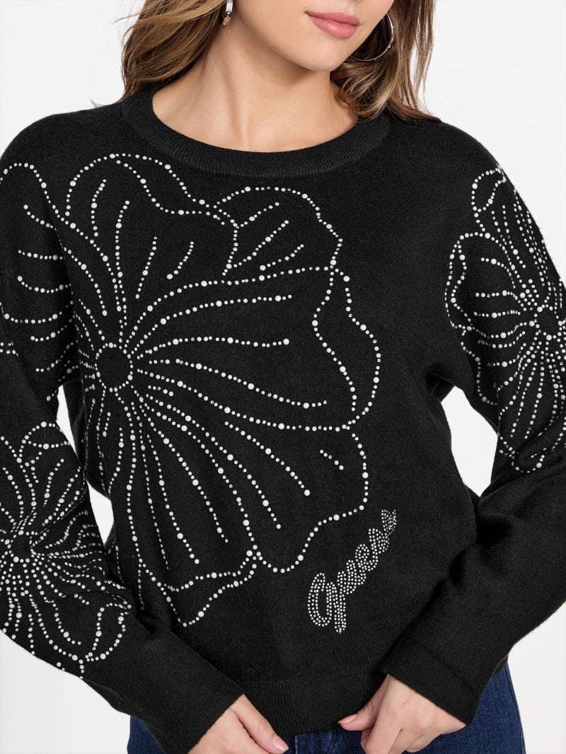 Juliana Embellished Floral Sweater