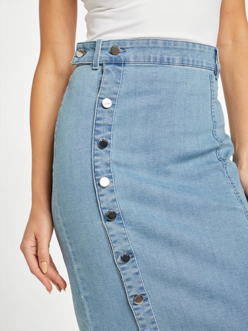 Guess red denim skirt cheap
