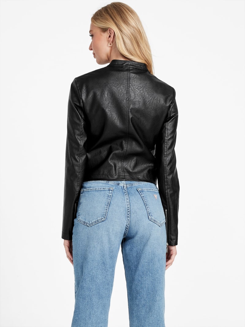 Dixie Faux-Leather Lace-Up Jacket | GUESS Factory