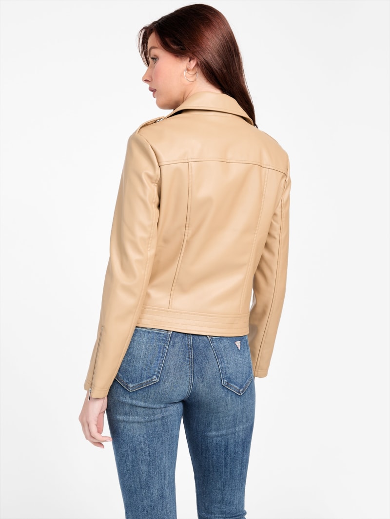 Zita Faux-Leather Moto Jacket