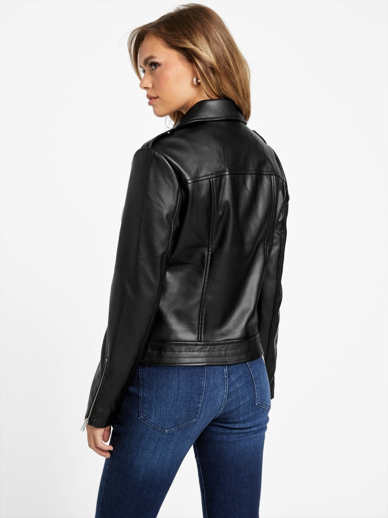 Zita Faux-Leather Moto Jacket