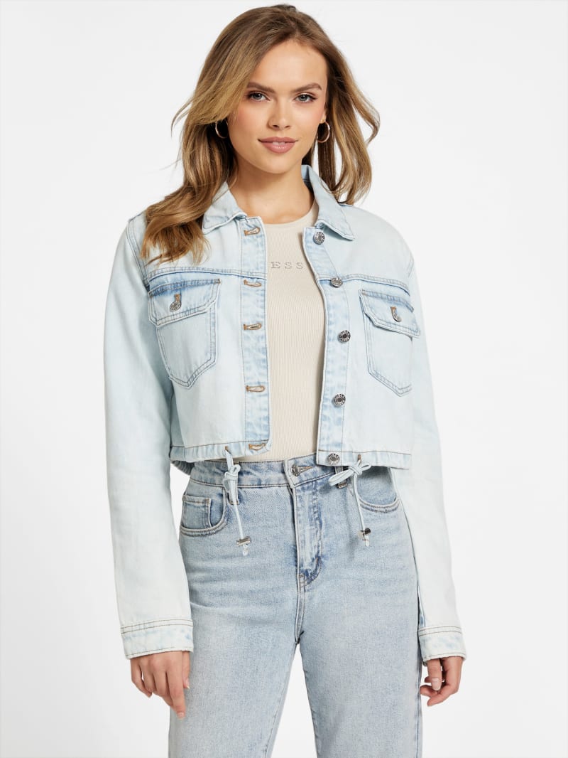 Guess cropped denim jacket online