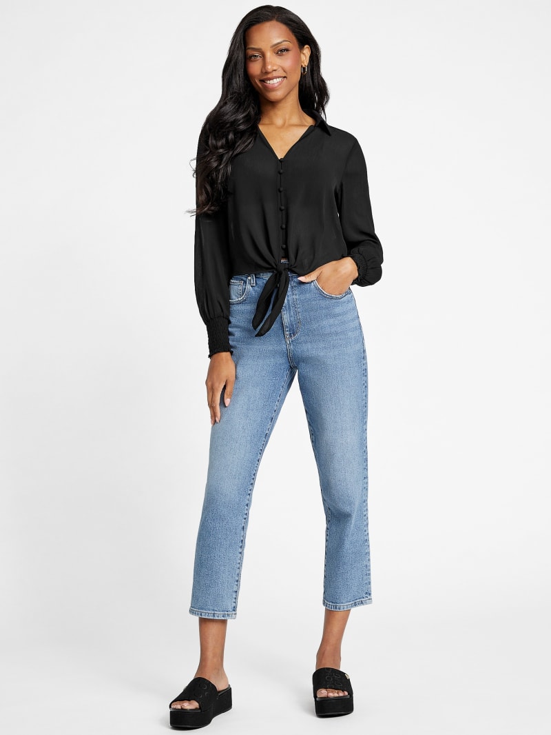 Skyla Self-Tie Top | GUESS Factory