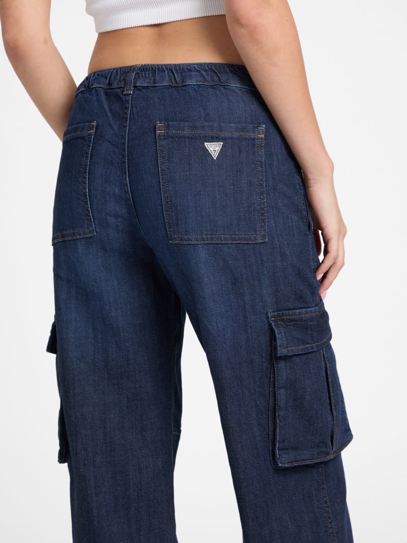 Whitney Denim Cargo Pants | GUESS Factory