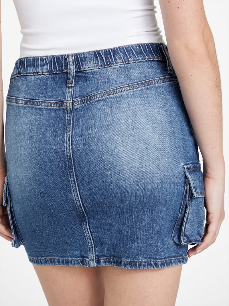 Eco Whitney Mini Denim Cargo Skirt