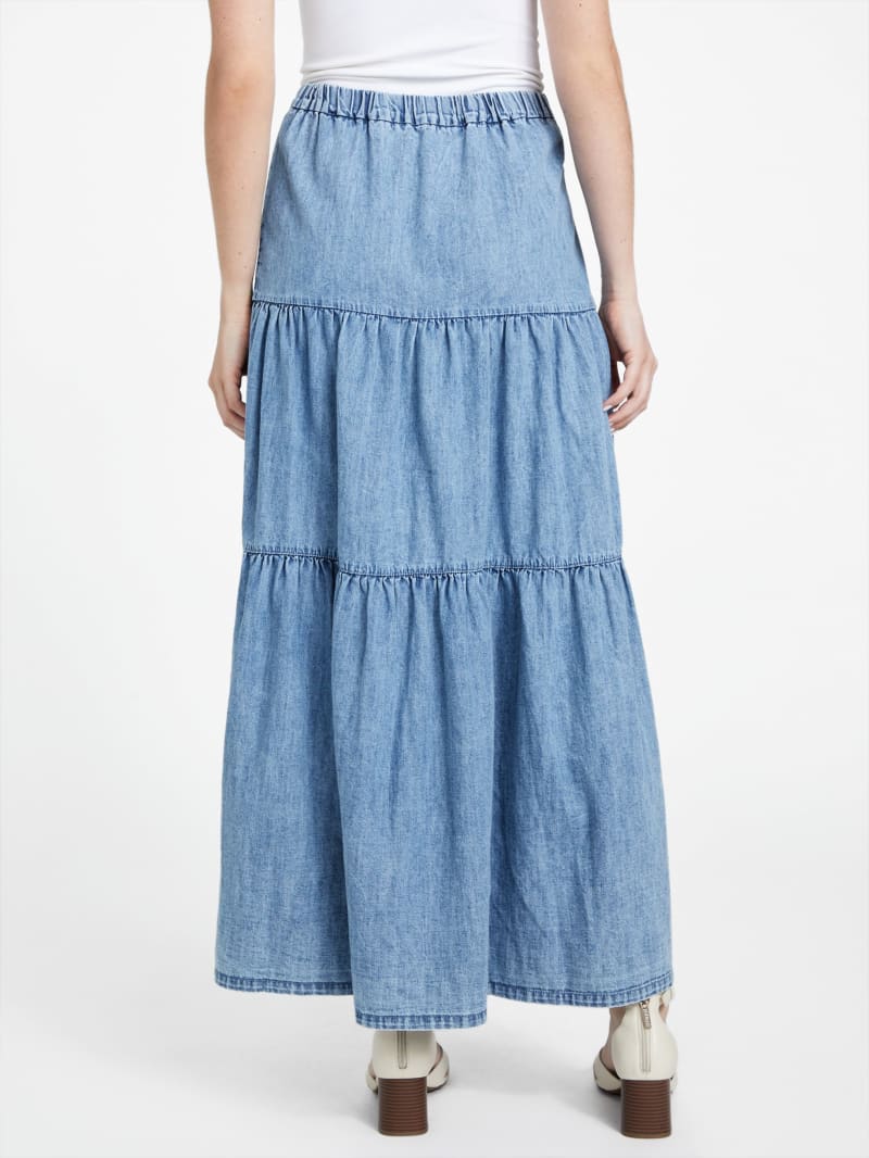 Gloria Denim Maxi Skirt | GUESS Factory